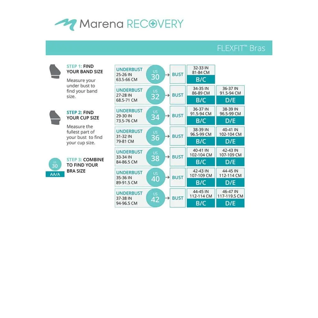 Guida taglie reggiseno post mastoplastica additiva con misure toraciche in centimetri