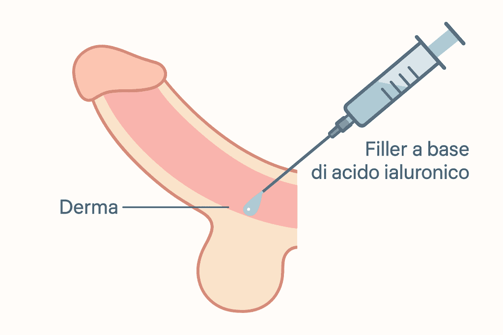 Trattamento di filler penieno eseguito in ambulatorio medico a Milano con risultato naturale e proporzionato.