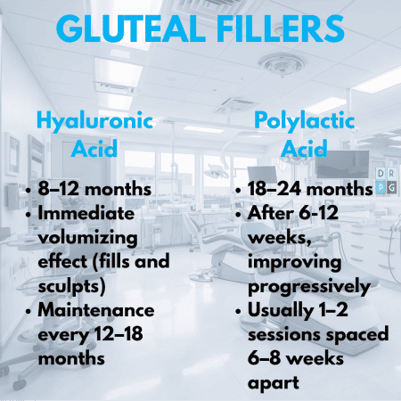 Gluteal fillers comparison – hyaluronic vs polylactic acid by Dr. Pierluigi Gigliofiorito, Milan.
