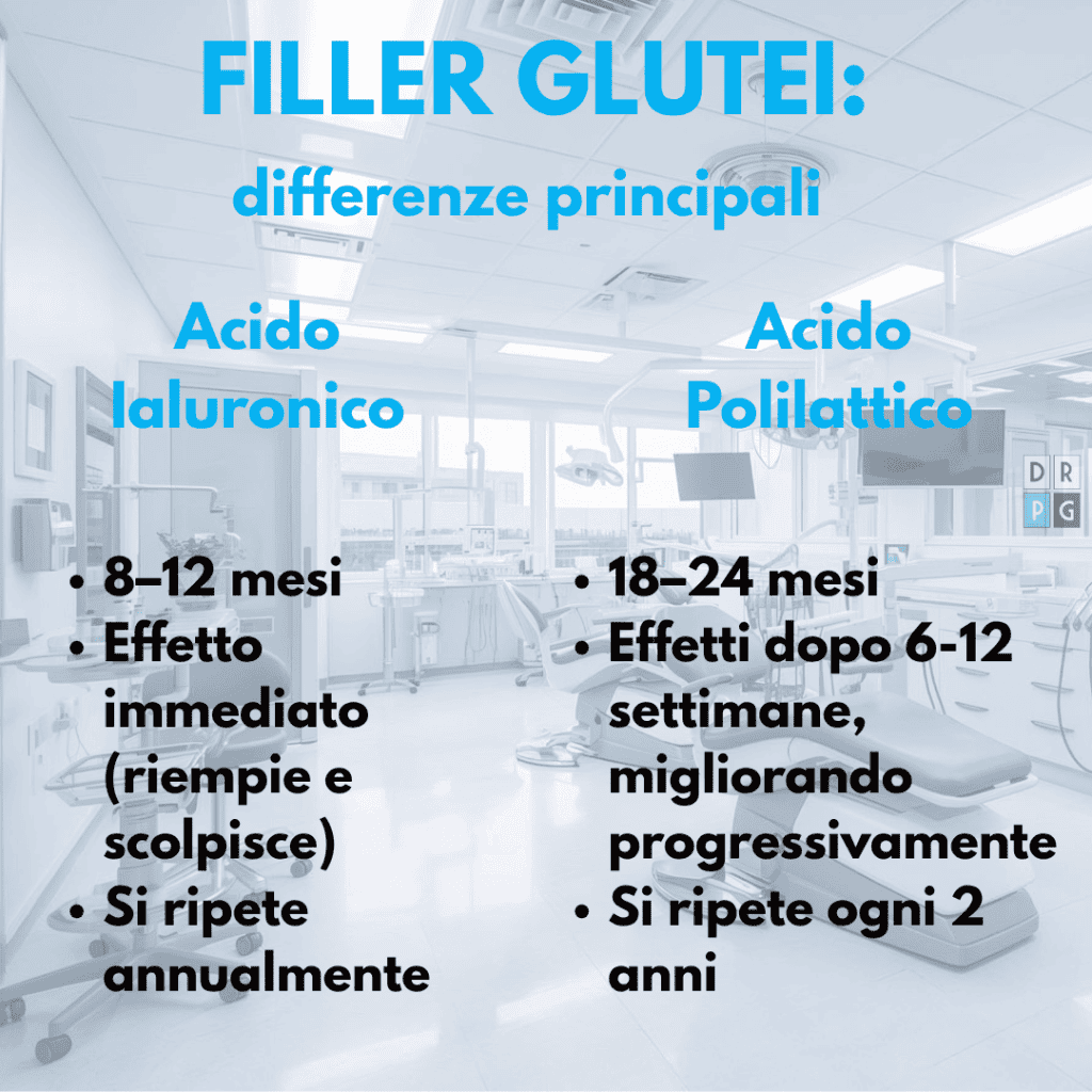filler glutei a milano: differenze tra acido ialuronico ed acido polilattico