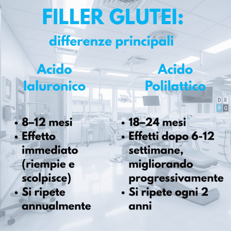 filler glutei a milano: differenze tra acido ialuronico ed acido polilattico