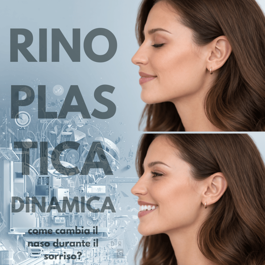 Rinoplastica dinamica: confronto del profilo del naso a riposo e durante il sorriso