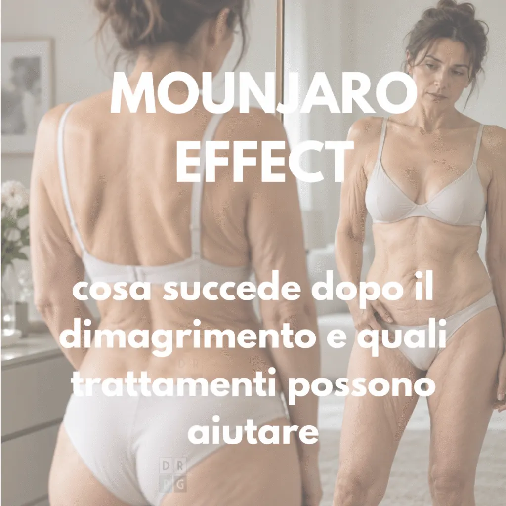 Effetti del dimagrimento con Mounjaro su viso seno addome e glutei